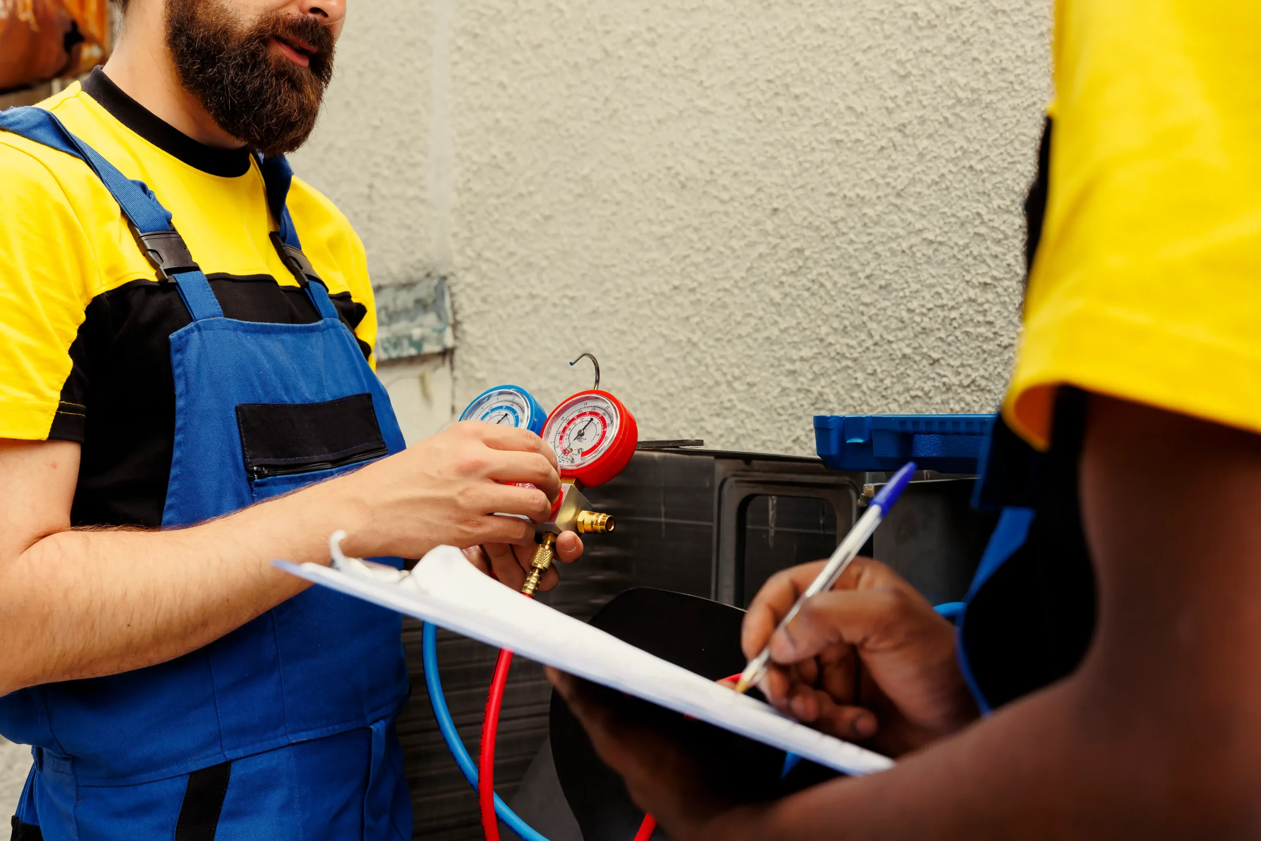 Tecnico che controlla un impianto elettrico civile a Medicina